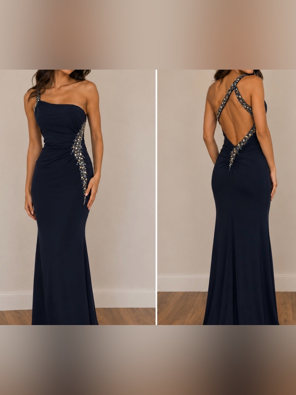 May Queen Couture Navy Gown – Size 4